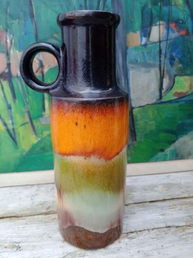 West German pottery, Fat Lava, Scheurich, 1970s pottery,