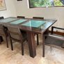 Solid dark Oak Dining Table extends to 10 people f Image 2