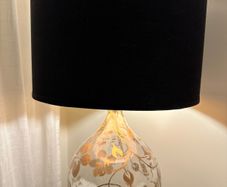 Pair of Bedroom Lamps with Black Shades