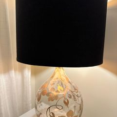 Pair of Bedroom Lamps with Black Shades