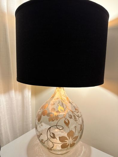 Pair of Bedroom Lamps with Black Shades