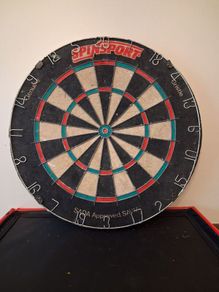 Dartboard and Chalkboard