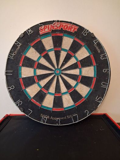 Dartboard and Chalkboard