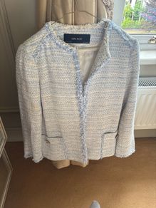 chanel style zara blazer