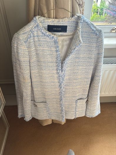 chanel style zara blazer