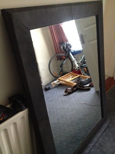 Leather trim Mirror