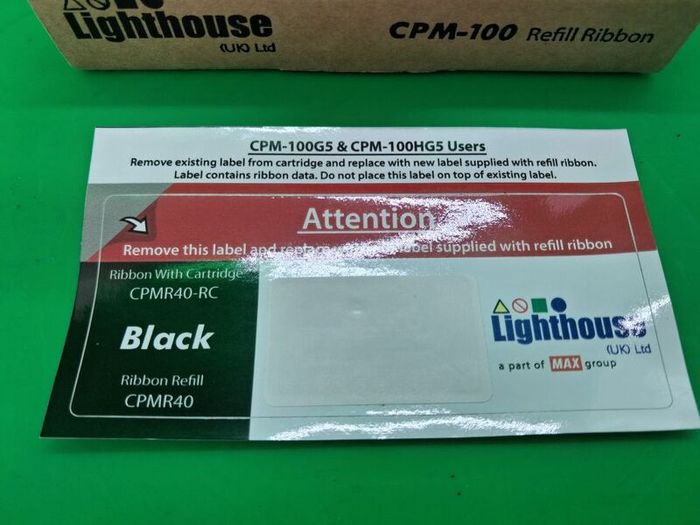 Postage - 2 x NEW Lighthouse CPM-100 Black Ribbon Refill