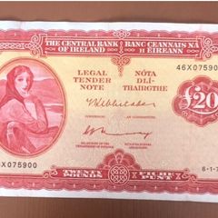 Irish Twenty Pound Lavery Note