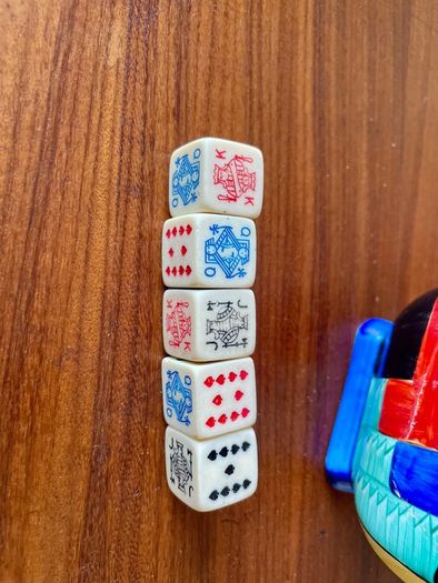 Rare Carlsberg Beer Early 20th Century Travel Poker Dice In Original Vintage Sliding Box Made in Denmark