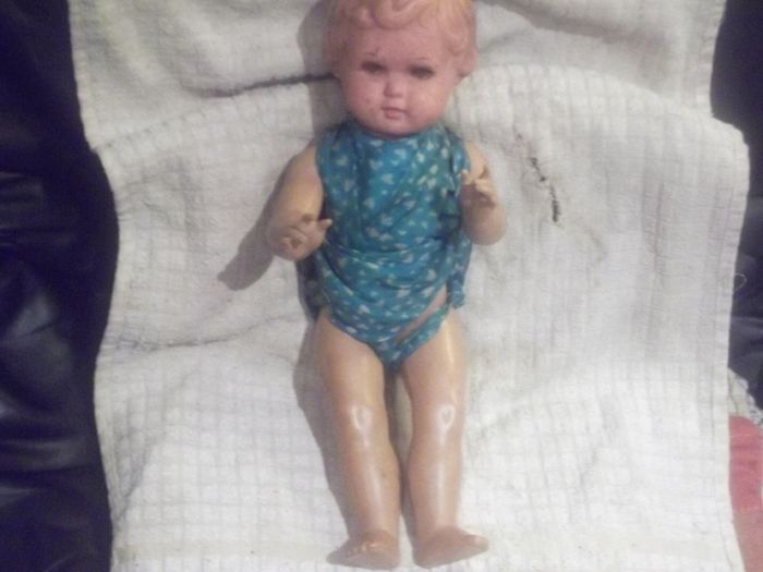 a vintage baby doll.hard plastic