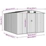 Garden Shed 257x298x178 cm Metal Anthracite Image 7