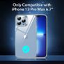 Hybrid Case Compatible with iPhone 13 Pro Max, with 2-Pack Tempered-Glass Screen Protectors, Reinforced Drop Protection, Shock-Proof Bumper, Scratch-Resistant Phone Case, Classic Series, Clear Image 8