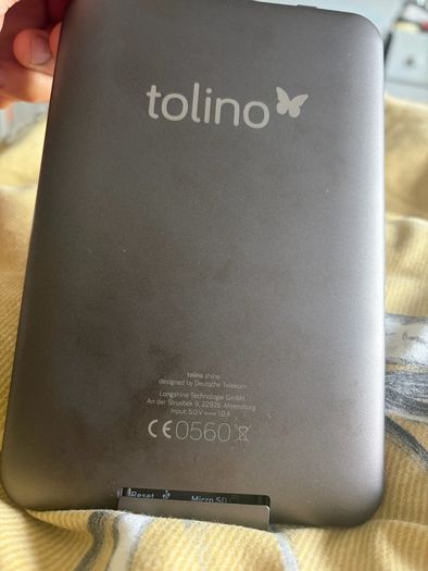 Tolino e-reader loaded with over 50 free books