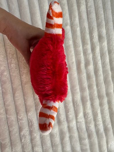 Keel Toys Monsterous Bullseye Plush Red Monster Striped Horns Halloween Used Please look at the pictures