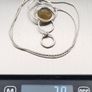 Vintage 925 Sterling Silver Smoky Quartz Modernist Necklace Image 10