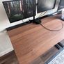 MITTZON Home Office Desk Setup and 2x 21.5 Iiyama monitors and dual arm Image 3