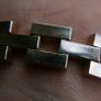 Vintage 1950s 18K Gold RGP Tank Bracelet Modernist MCM - Rolled Gold Plated Image 4