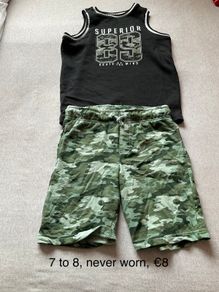 Shorts & vest set never worn
