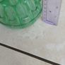 Antique green glass flower frog Image 5