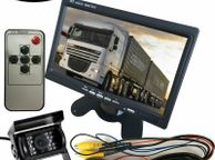 main image for ad 12V/24V Car Reversing Camera RCA+ 7" LCD Monitor Truck Bus Van Rear View Kit+10M