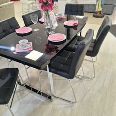 Dinning Table Black High Gloss