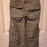 SALE!  Khaki Cargo Trousers with Floral Embroidery Image 2