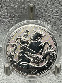 1oz Fine 999 Silver Bullion St George and Dragon 2024.
