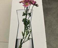 glass vase 26cm tall