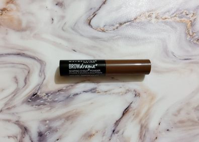 Maybelline Brow Drama Shaping Chalk Powder - 130 Deep Brown - New