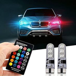 T10 W5w 194 168 5050 Festoon Dome Light Wedge Side Led SilicaGel LED Remote Controller Lamp RGB Bulbs Width Indicator