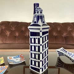 Vintage Galician Abstract Art Sargadelos Tower of Hercules Bottle