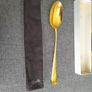 Antique Gerity Gold Plated Serving Spoon and Salad Fork. Image 3