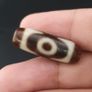 Antique 2 Eyes Himalayan Tibetan Agate Dzi Bead Amulet 29.6mm Image 6