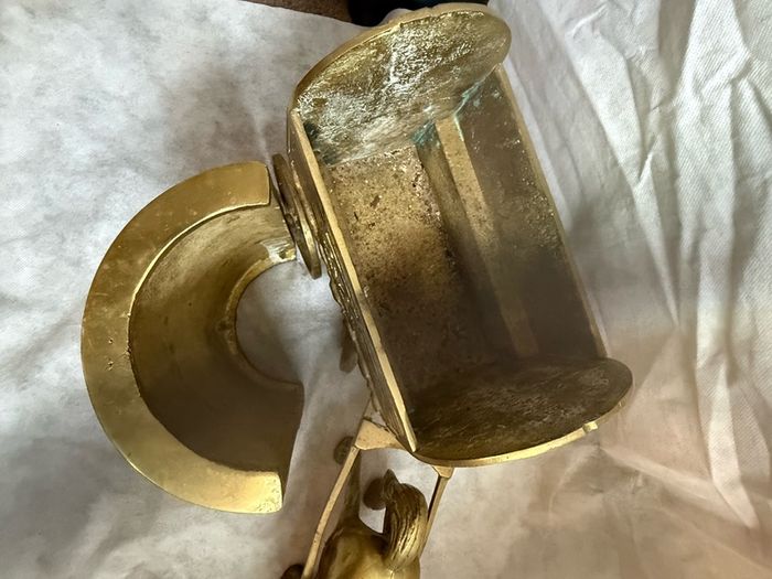 Heavy Solid Brass Horse And Gypsy Caravan