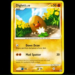 Diglett Lv.10 85/132 Common Diamond and Pearl Secret Wonders Pokemon Card 2007