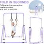 Gymnastics Bars, Junior Training Kip Bar Gymnastics Equipment for Home,Adjustable Height Folding Horizontal Bar with Gymnastic Rings for Kid Image 6