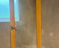 Oak shaker Internal door with glass panel