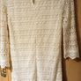 White Crochet Dress with Three-quarters Sleeves , H&M. Image 7