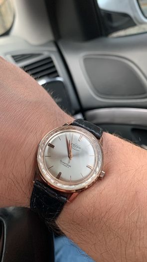 Really rare Enicar Supertest rose gold