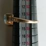 Vintage Solid 14k Gold Aquamarines And Diamonds Ring Size O - 3,35g Image 9