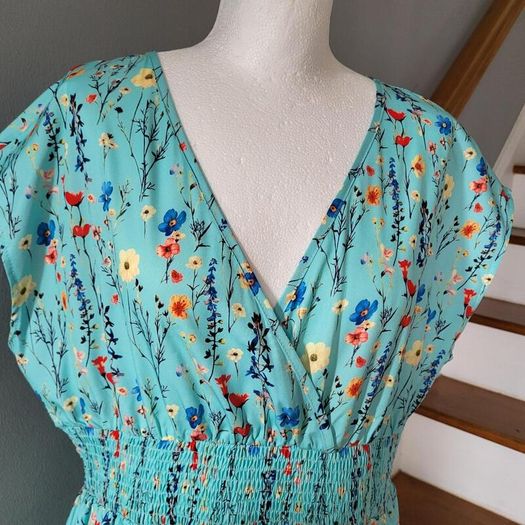 Powder blue summer maxi dress, Size 2XL / UK20, Brand new