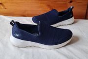 skechers gen 5 slip ons Size 4 eu 37 blue canvas in good condition