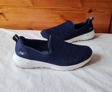 skechers gen 5 slip ons Size 4 eu 37 blue canvas in good condition