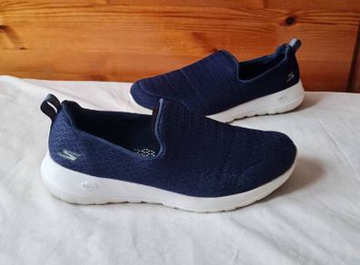 skechers gen 5 slip ons Size 4 eu 37 blue canvas in good condition