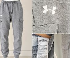 Under Armour Rival Fleece Cargo Joggers Grey XL Mens