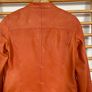 Massimo Dutti orange leather jacket size S Image 8