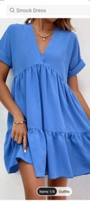Smock Blue Dress Size 12 - 14