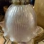 Lampshade Antique Hollophane Ribbed Glass Image 2