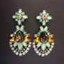 Art Deco Vintage Style Ebony Crystal Drop Earrings Image 3