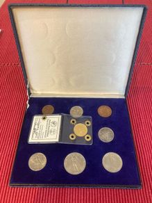 Vatican 1936 Gold Coin 100 Lire Low Mintage 8239 + 2 Silver Coins